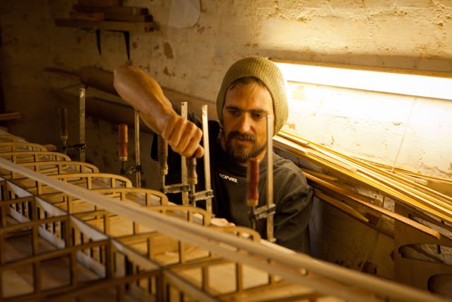 Sealand Gear Ambassador Patrick Burnett Shaping a Board