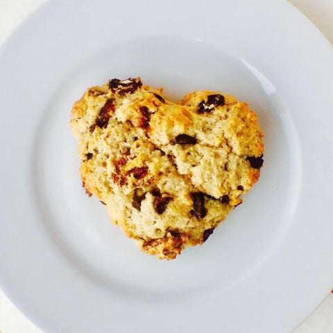 Candied Pecan Chocolate Cherry Scone