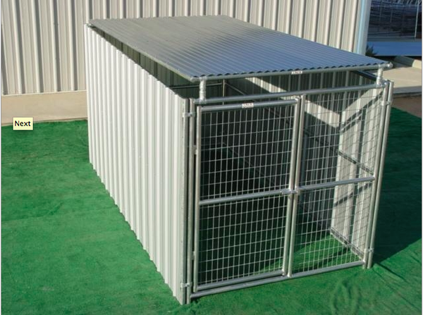 Heavy Duty Outdoor Enclosed Dog Kennel with Roof Shelter 