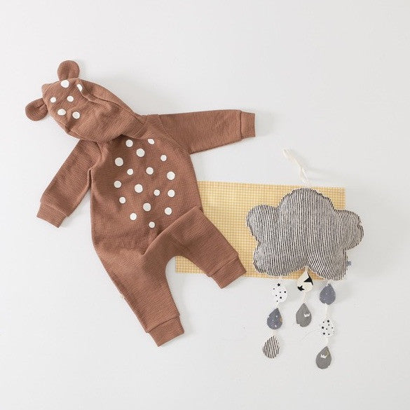 Lala Bambi Hood Jumpsuit (Camel) – Greenberry Kids