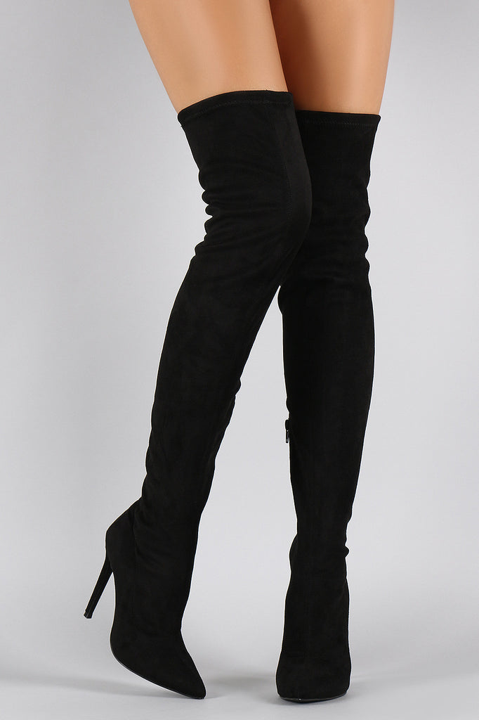 Liliana Suede Pointy Toe Stiletto Over-The-Knee Boots – Purposed By ...