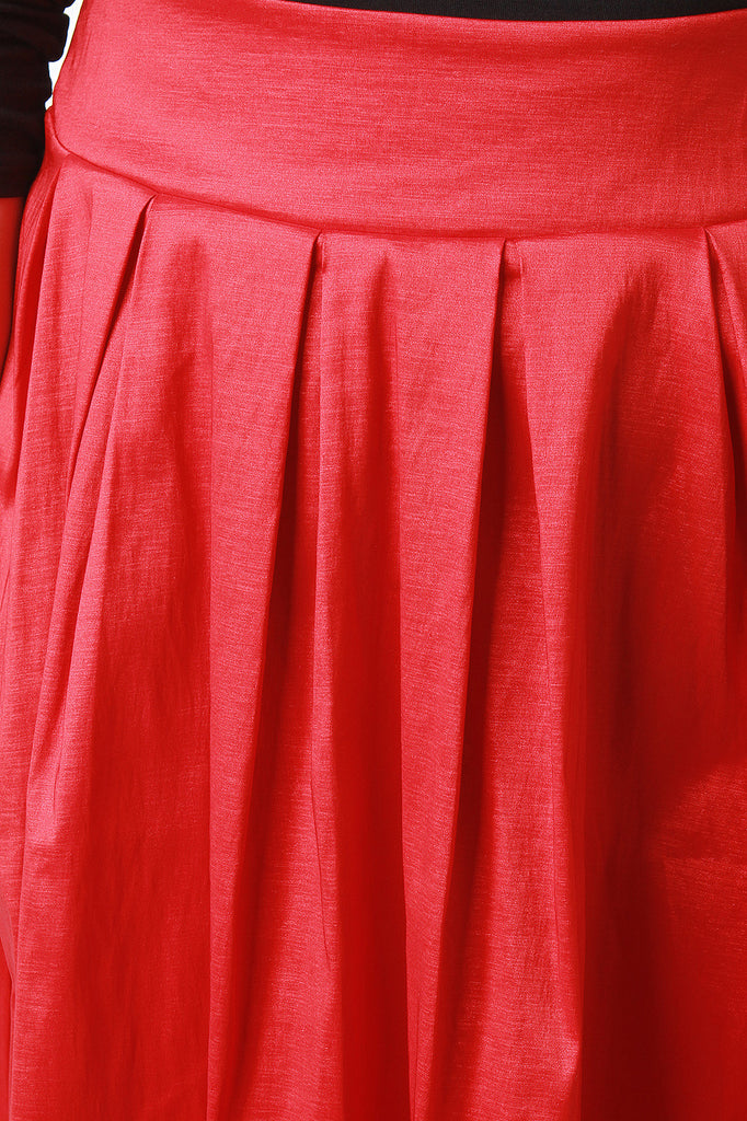Pleated Taffeta High-Low Skirt – Purposed By Design (Honey Skies)