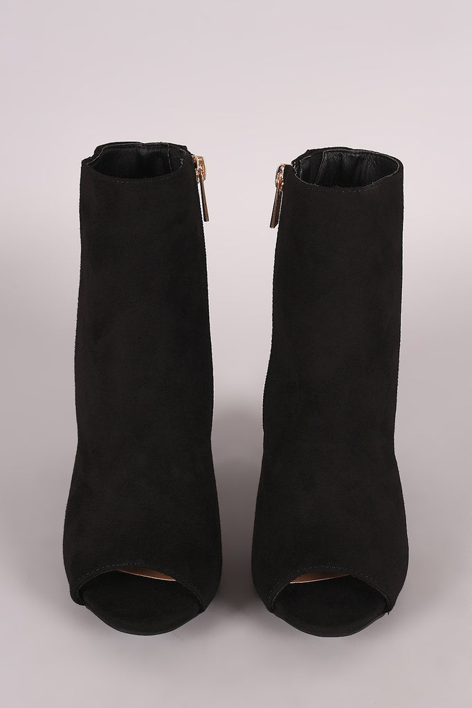 bamboo suede ankle boots