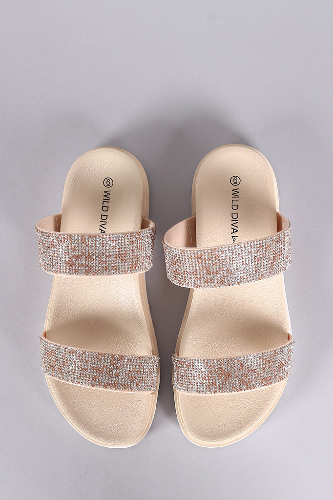 wild diva rhinestone slides