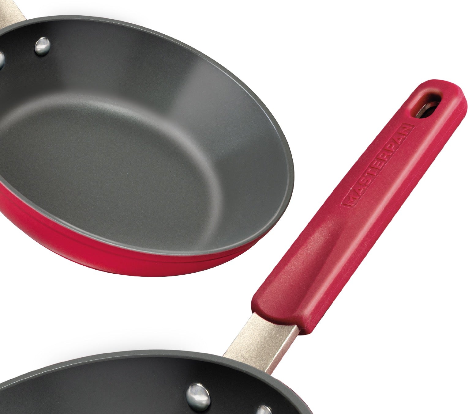 MasterPan MP-110 9.5 in. Stovetop Oven Fry Pan & Skillet with Heat-in Steam-Out Lid Clay Color