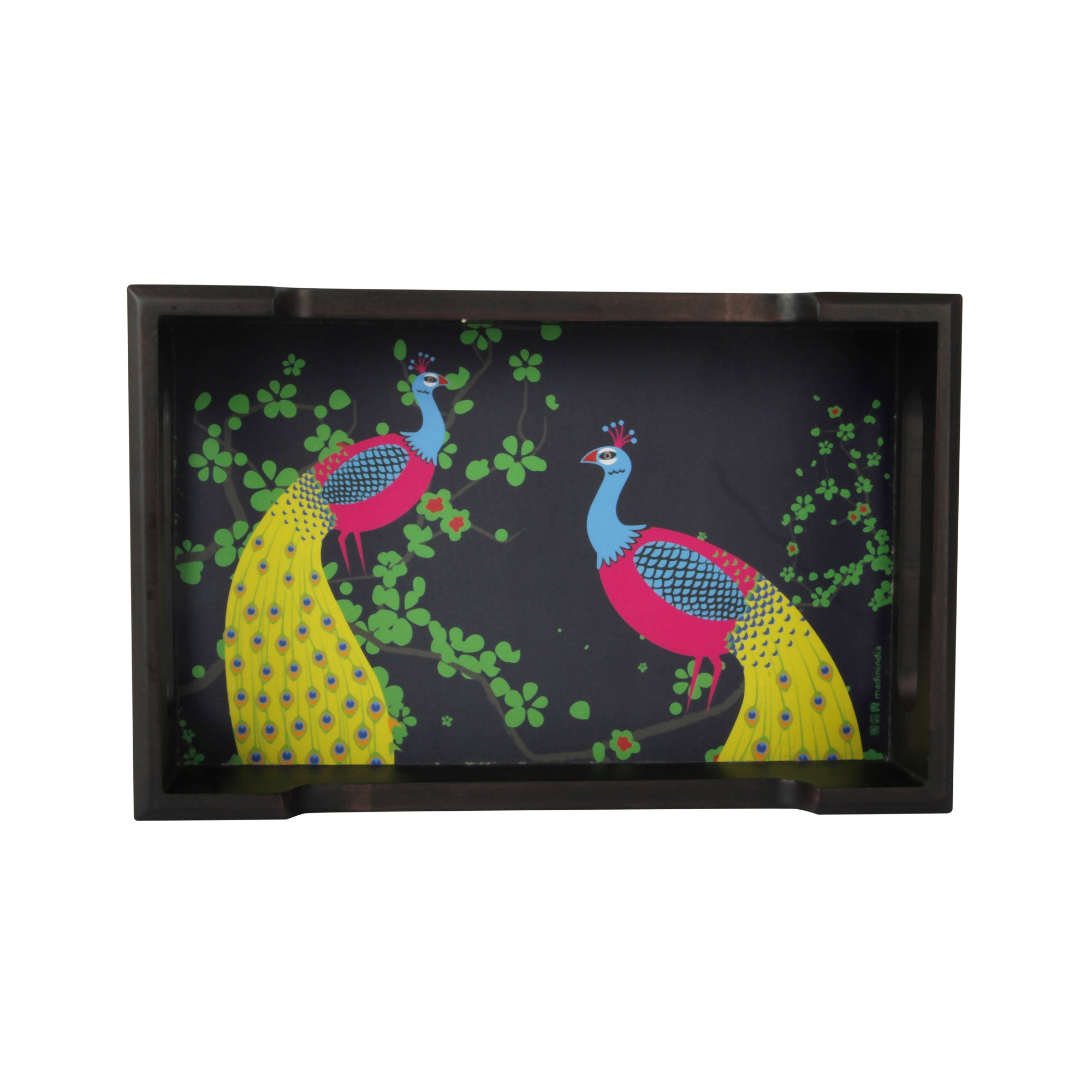 Peacock Pair Tray Mini Mad In India