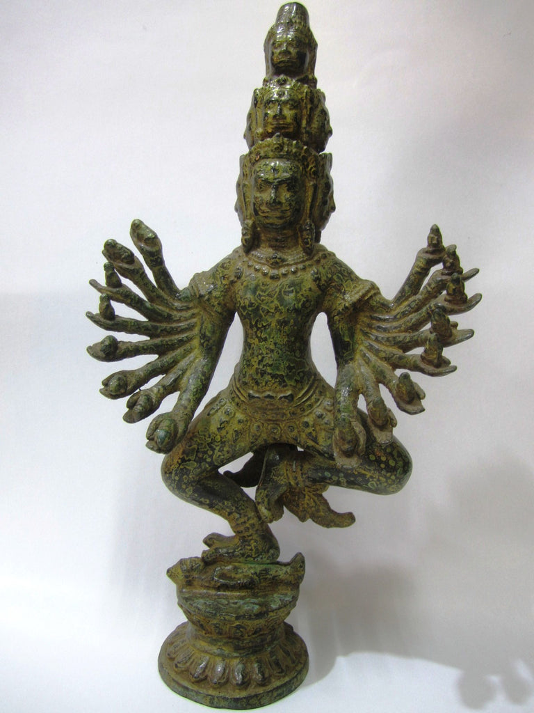 Khmer Style Bronze Shiva Antique Color 43cm - 