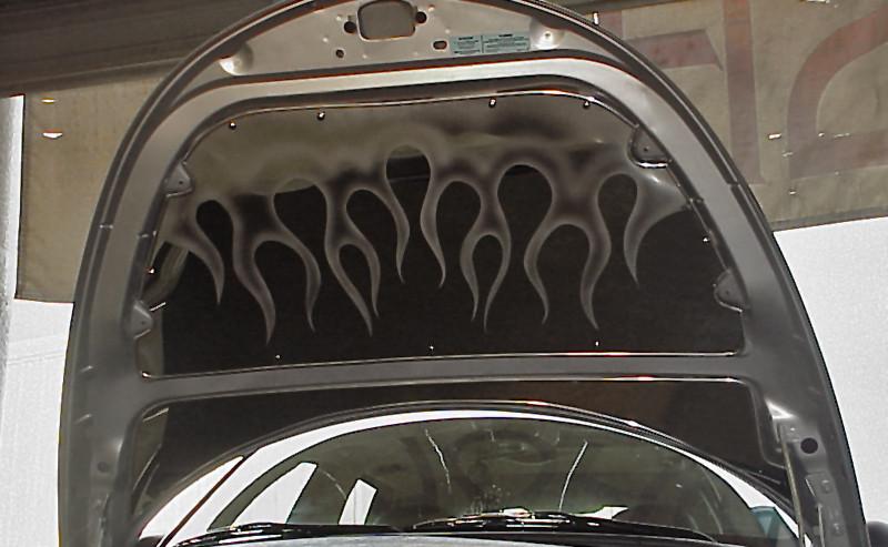 Hood Panel Polished Flame Etched: Chrysler PT Crusier 2001-2005 - American Car Craft