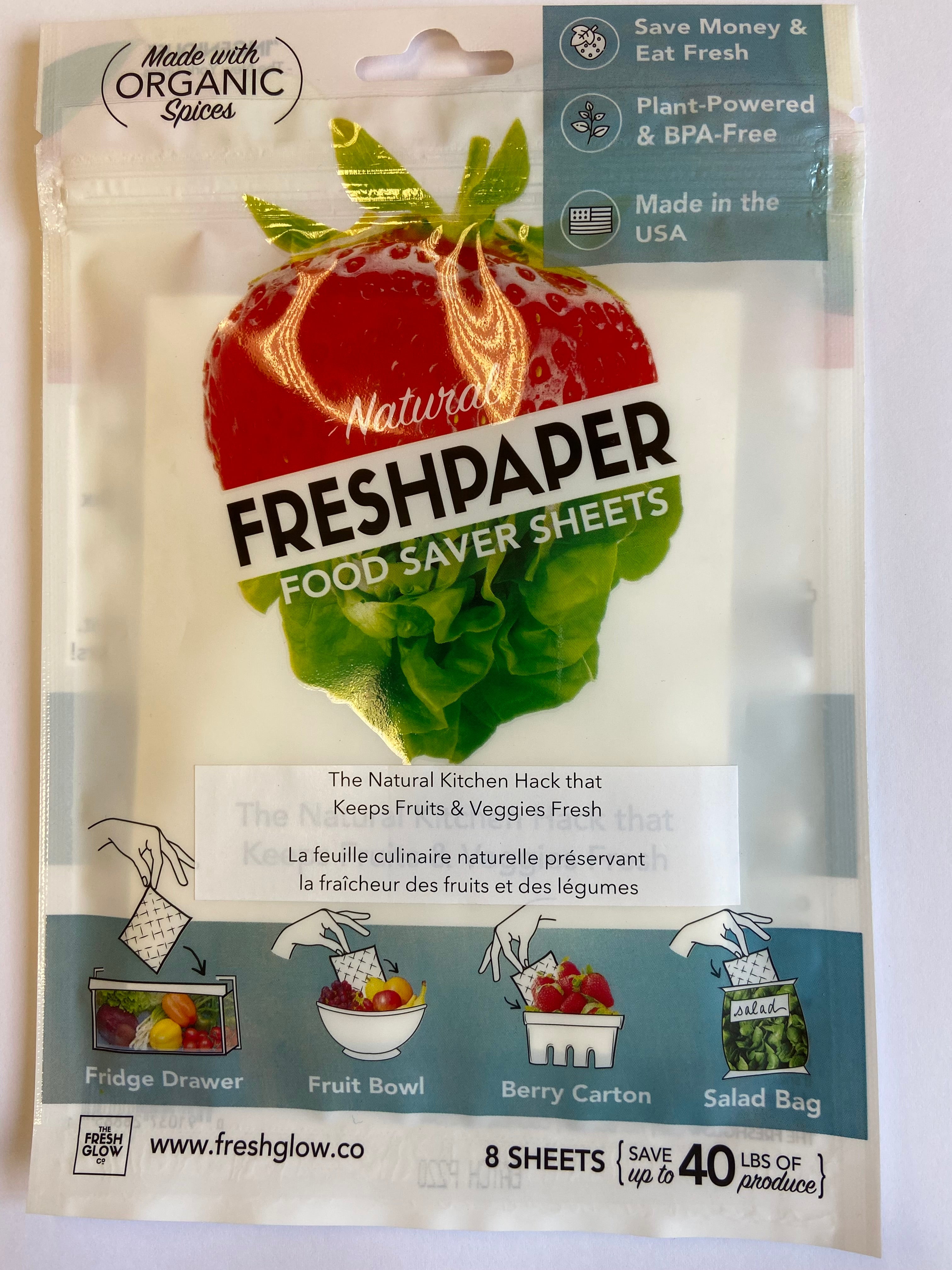 FreshPaper 8-Pack Produce Saver Sheets