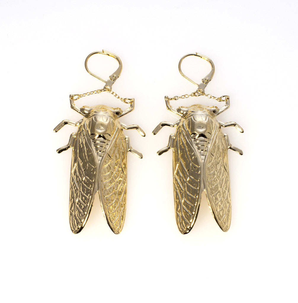 Goldbug Long Drop Earrings