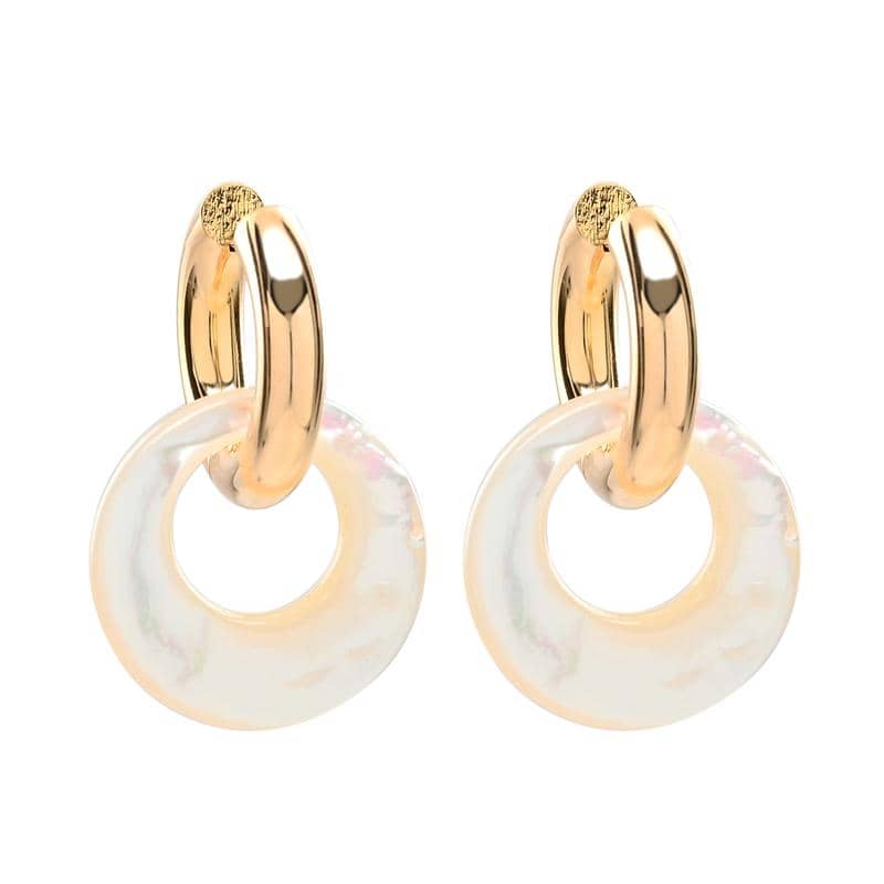 Mother of Pearl Hoops