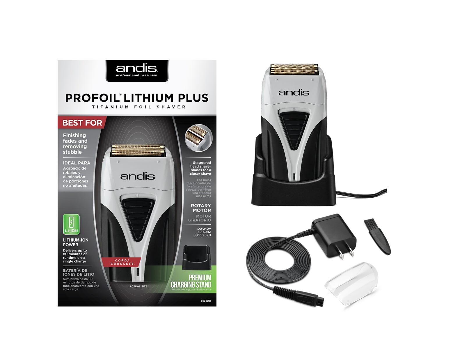 andis cordless profoil lithium plus