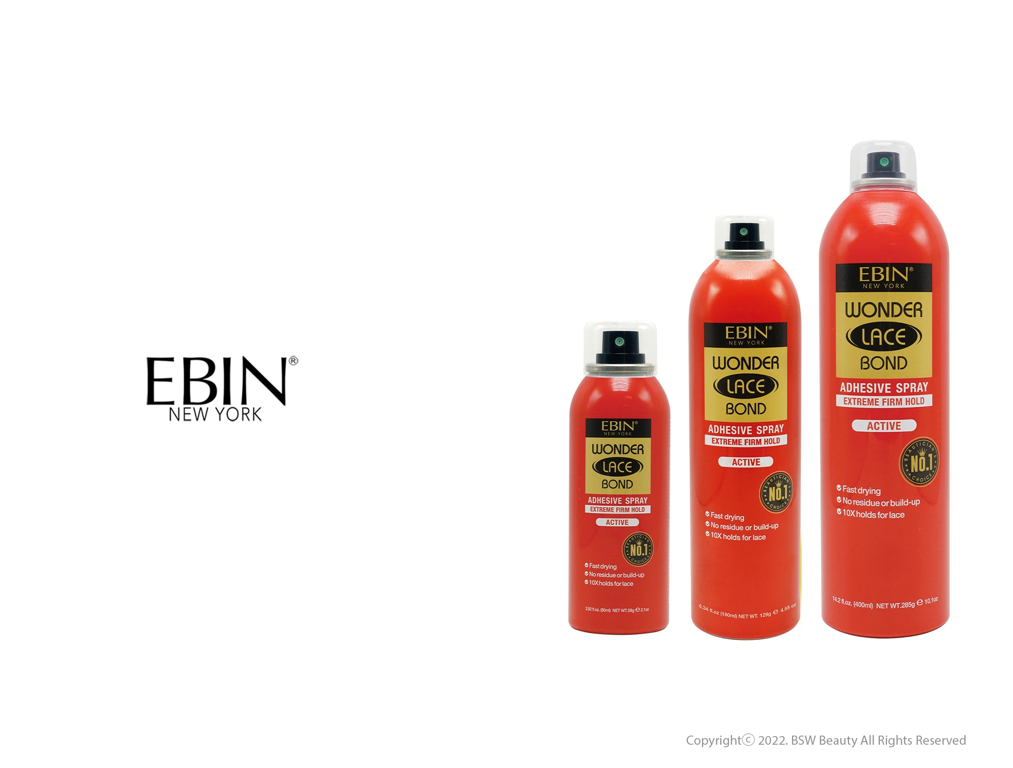 EBIN NEW YORK Wonder Lace Melt Aerosol Spray, Preserves Edges &  Undetectable Lace, Long lasting hold, No Residue