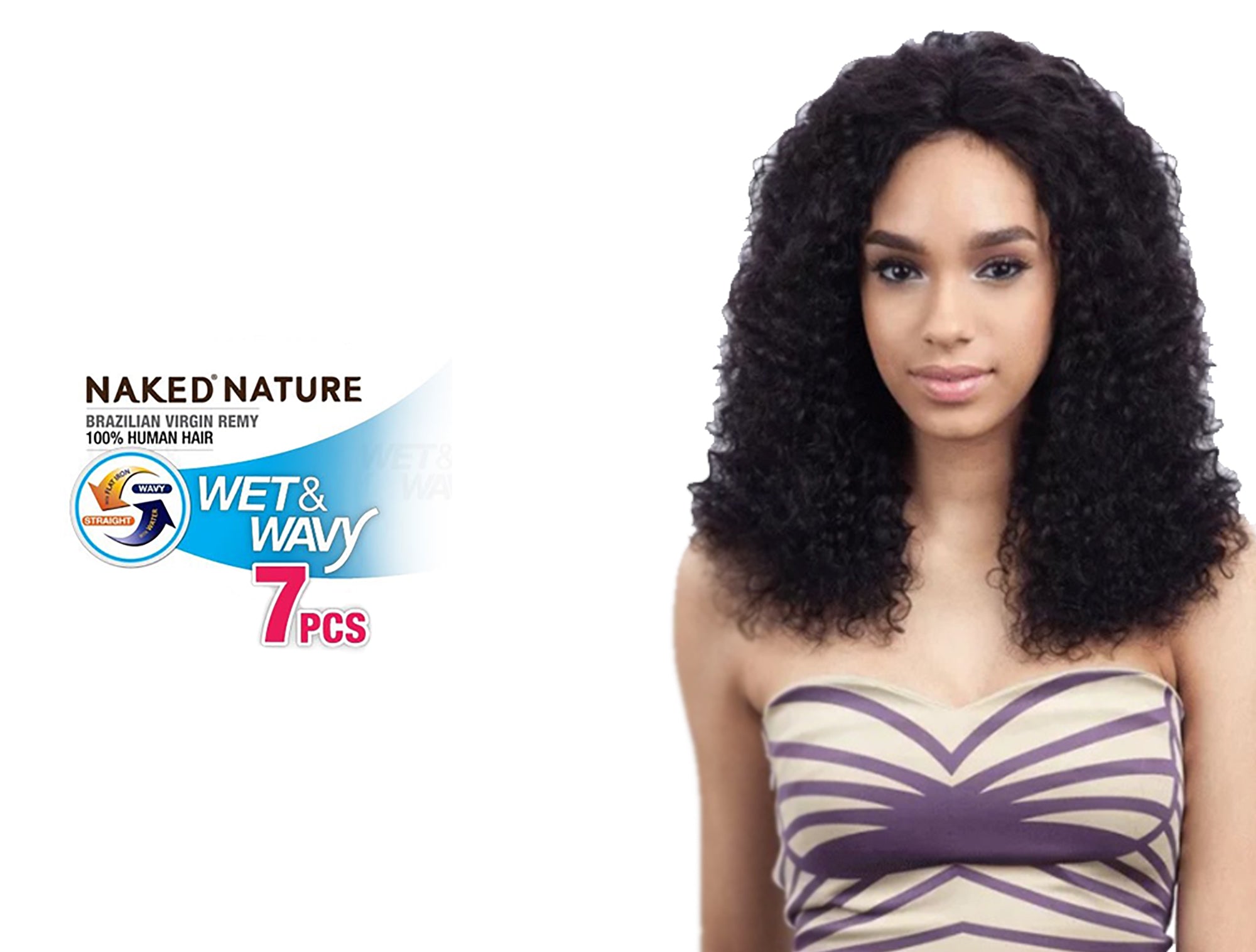 NAKED NATURE UNPROCESSED BRAZILIAN VIRGIN REMY HUMAN HAIR WEAVE WET &