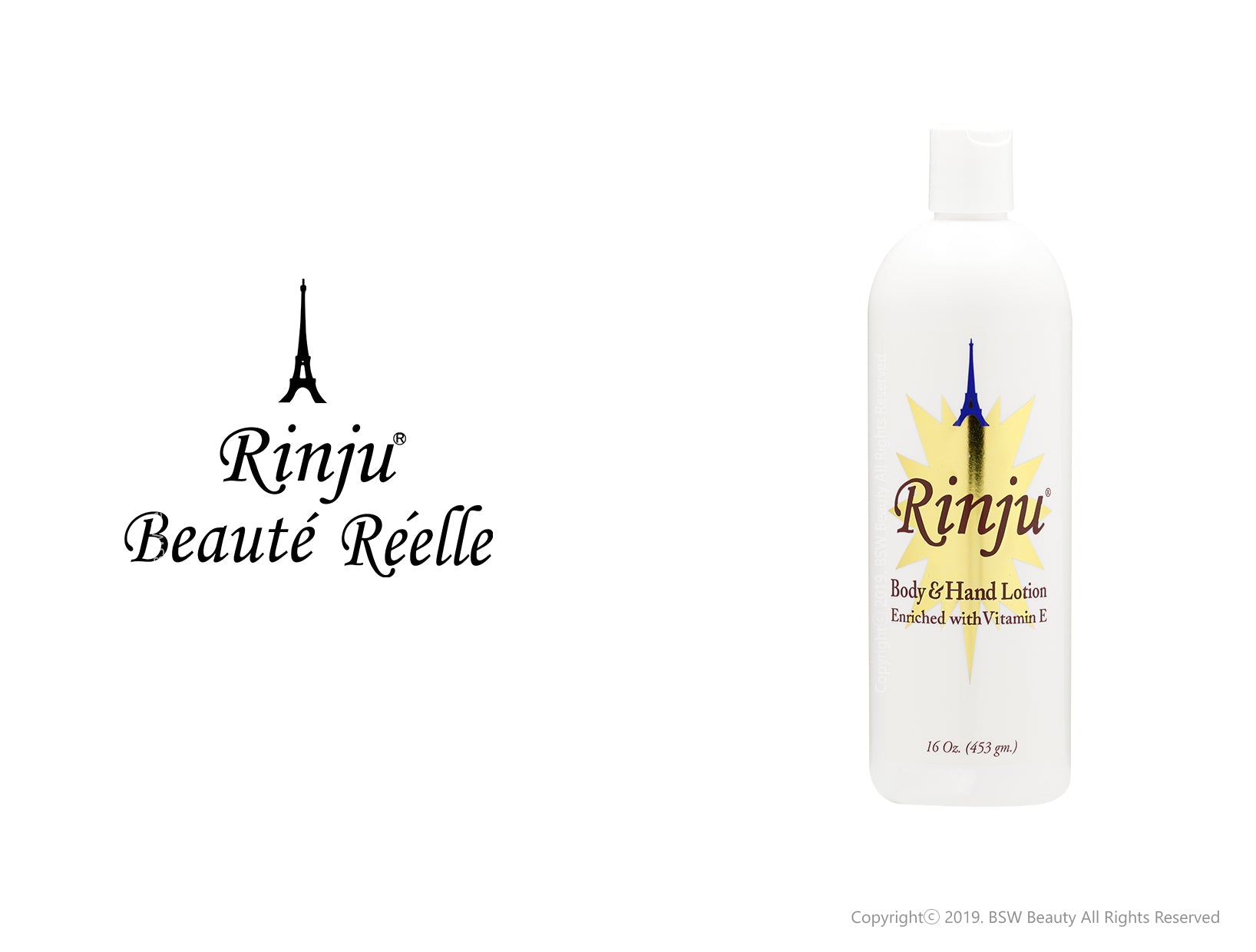 RINJU BEAUTY REAL BODY & HAND CREAM 16oz