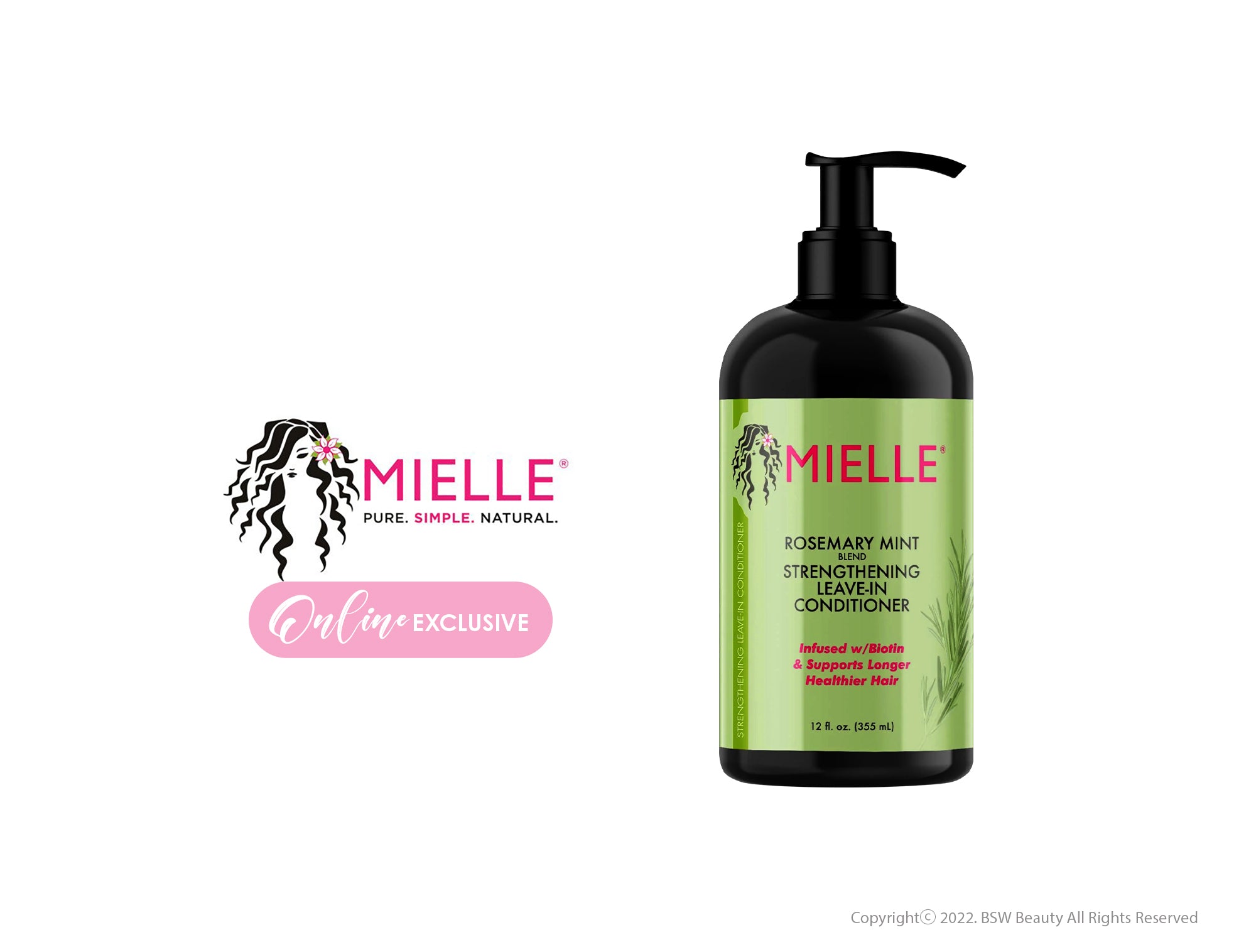 Mielle Organics Rosemary Mint Strengthening Shampoo and Leave-In  Conditioner Infused with Biotin, Cleanses and Helps Strengthen Weak and  Brittle Hair