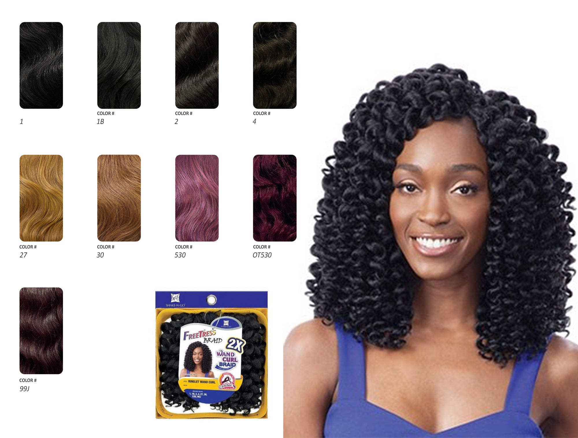 SHAKE N GO FREETRESS CROCHET BRAID DEEP TWIST 14