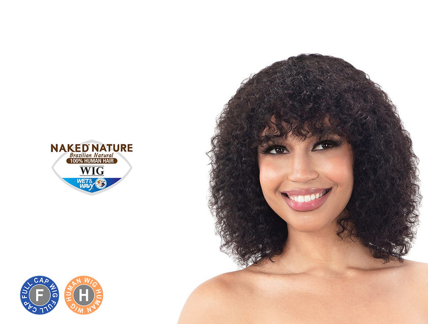 Shake N Go Brazilian Natural Naked Natural Human Hair Wet And Wavy Wig