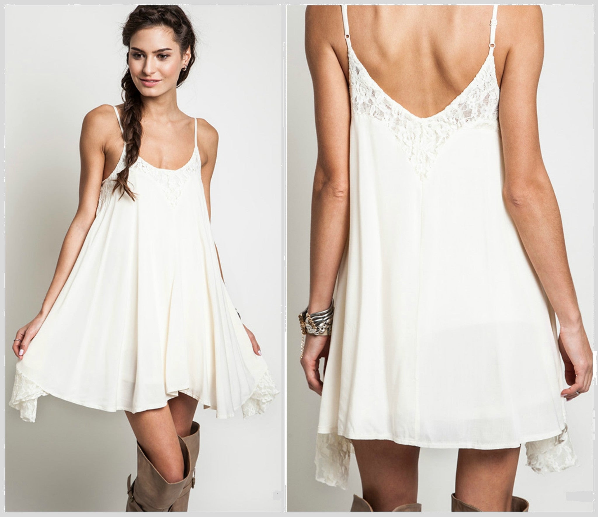 white lace tank dress