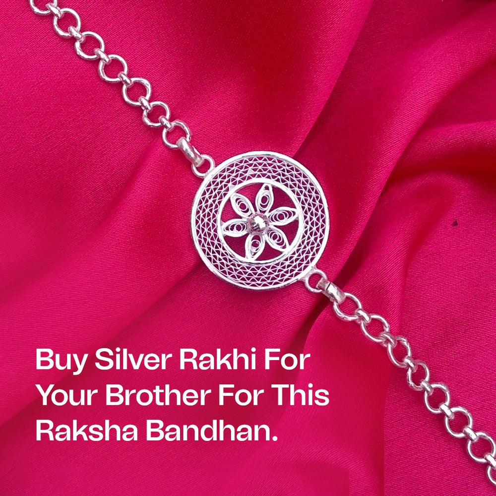 Silver Rakhi The everlasting bond of protection Shop online