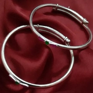 Baby Bangles for girls Silver