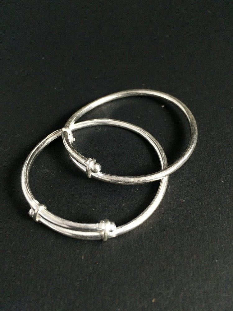 Silver Baby Bangles online for babies 