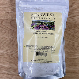 Kaolin White Clay 4oz - Rosemary's Garden - Pink Kaolin Clay