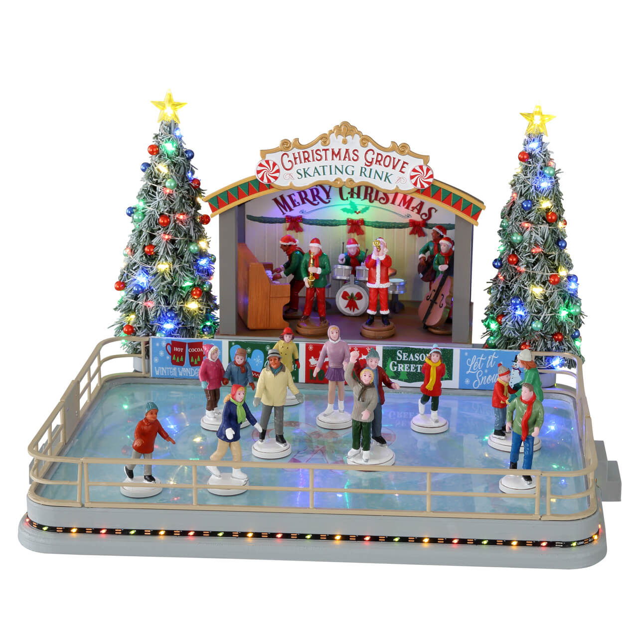 Lemax 14870 Christmas Grove Skating Rink | Caddington Sights and Sound