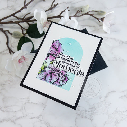 Floral Masked Arch Card