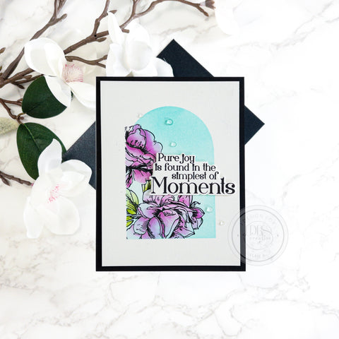 Floral Masked Arch Card