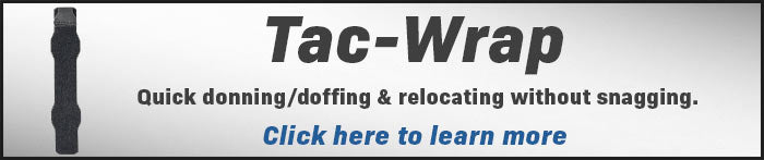 tac-wraps - Quick donning/doffing & relocating of police equipment pouches without snagging. Click here to open the tac-wraps information web page.
