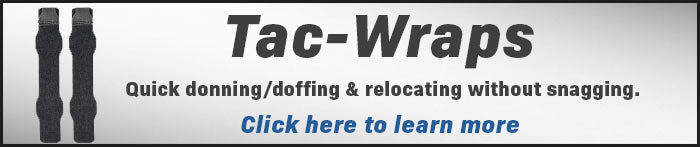 tac-wraps - Quick donning/doffing & relocating of police equipment pouches without snagging. Click here to open the tac-wraps information web page.