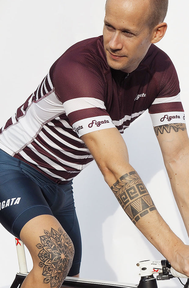 striped cycling jersey