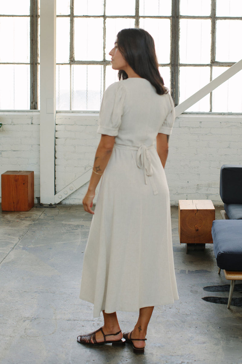 Linen Piper Natural Dress | Rachel Pally