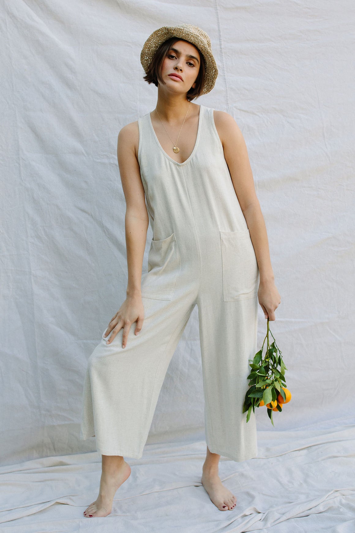 rachel pally linen remy jumpsuit