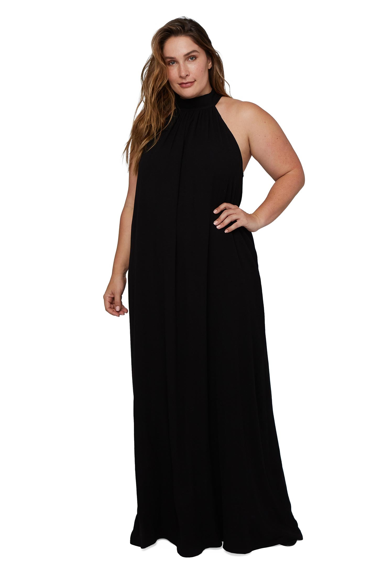 Rayon Martine Dress - Black, Plus Size – Rachel Pally