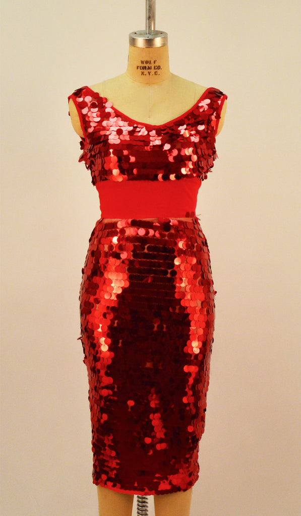 plus size red glitter dress