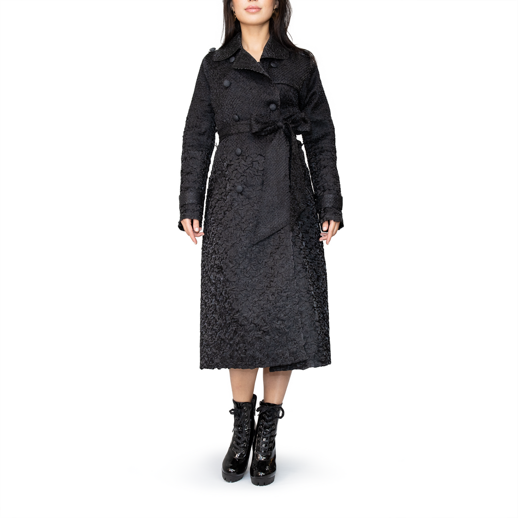 Textured storm flap maxi coat – Masaki Matsuka - Japanese clothing