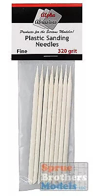 APA0403 Alpha Abrasives Plastic Sanding Needles - Fine (320 grit) - Innovative Slots