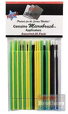 APA1400 Alpha Abrasives Microbrush Applicators - Assorted - 40 pack (10 of each) 1400 - Innovative Slots