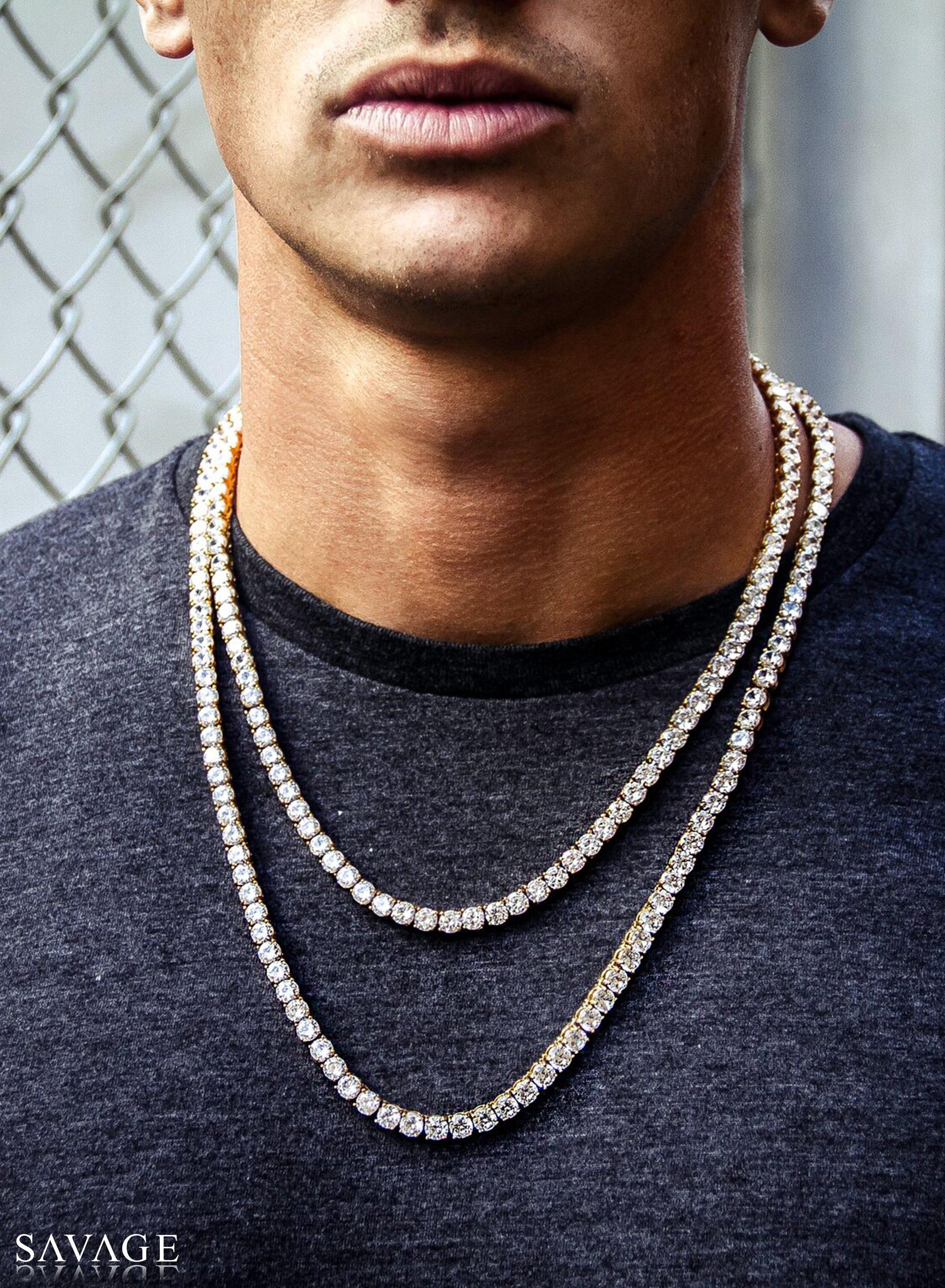 mens tennis chain set