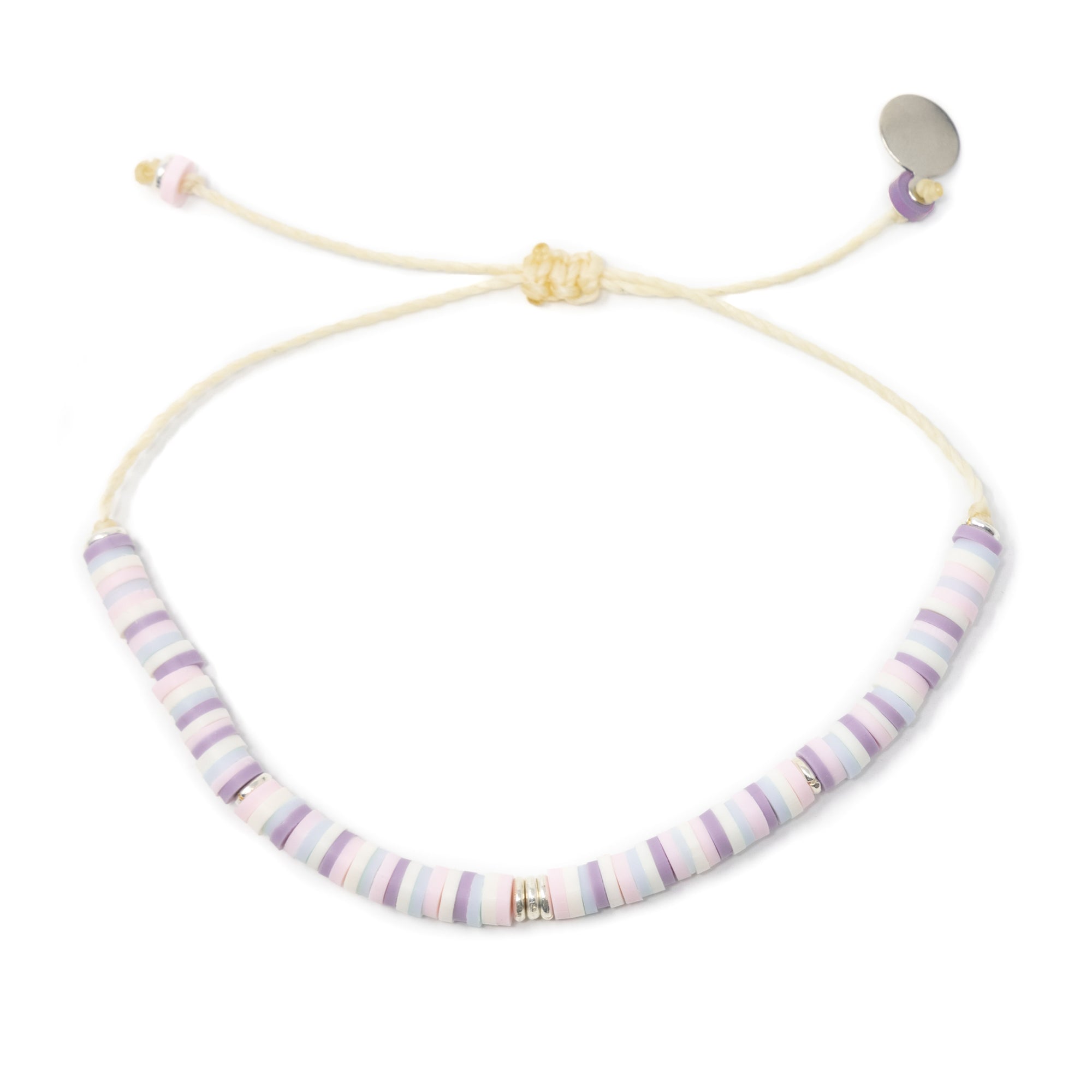 Heishi Surfer Friendship Beads - Grape Purple