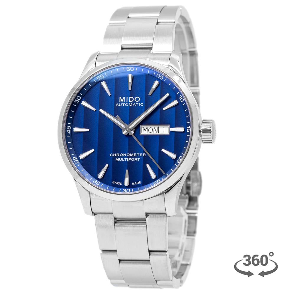 Mido Men 's M040.427.36.042.00 Multifront Blue Dial Chrono