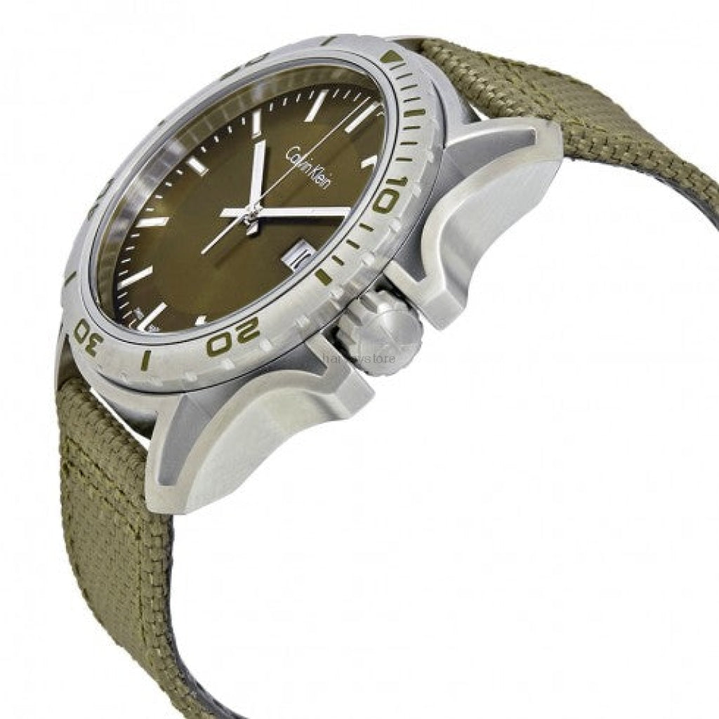 ck Kelvin Klein Men's K5Y31XWL Earth Green Dial Watch