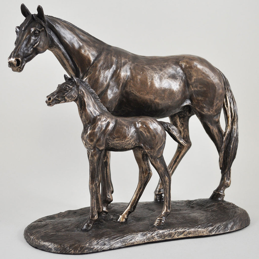 Mare and Foal Bronze Horse Sculpture by Harriet Glen