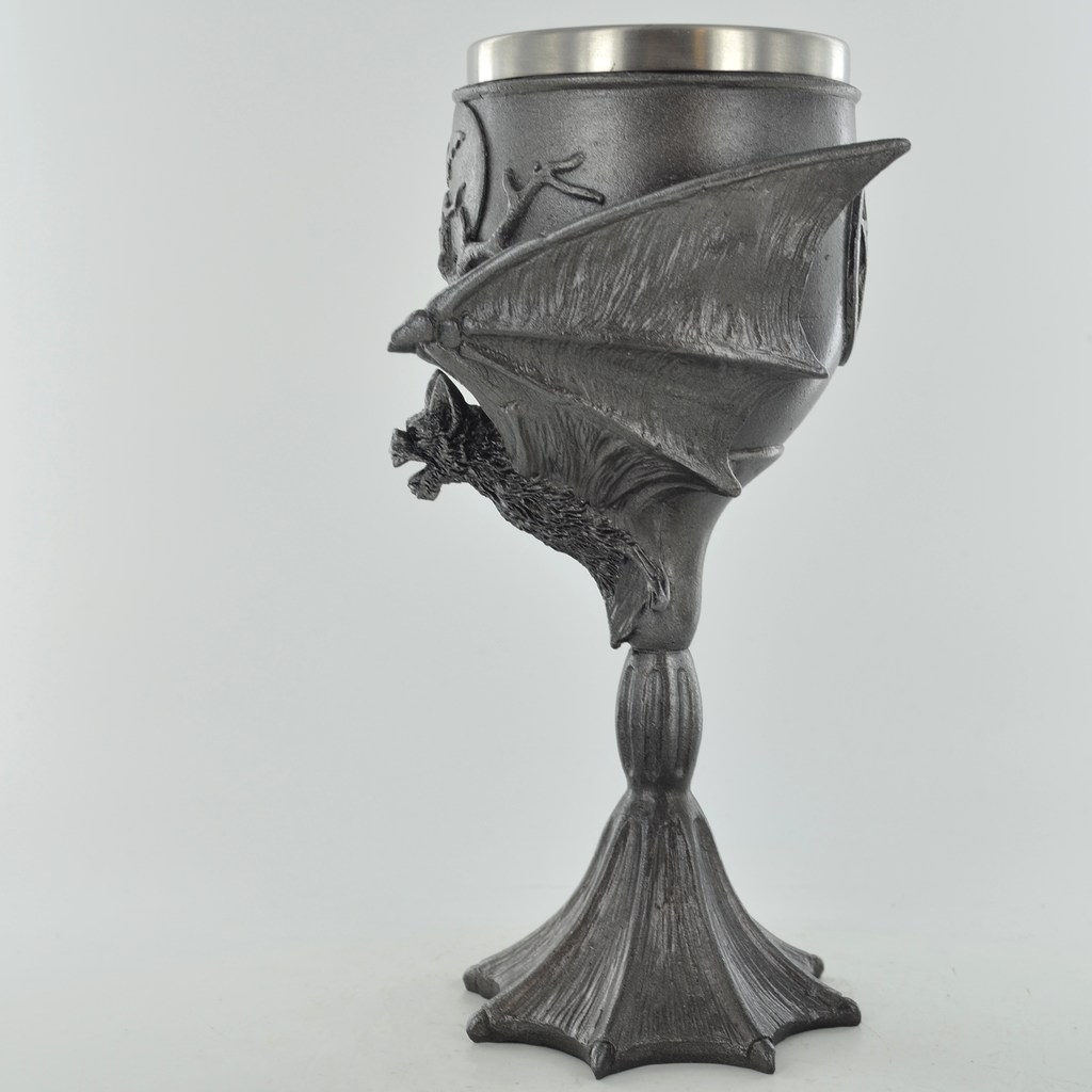 Bat Goblet by Tina Tarrant Gunmetal Resin Halloween Spooky Gothic Home ...