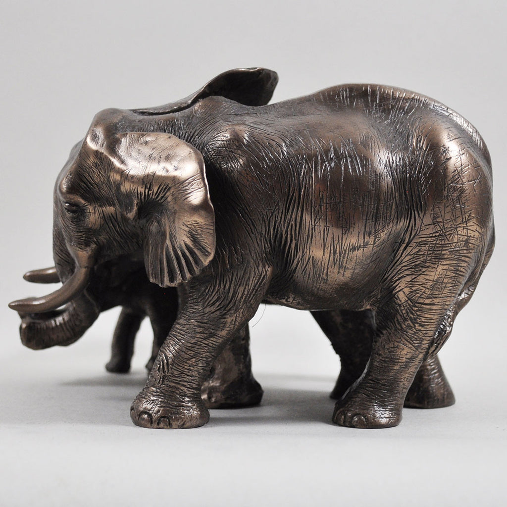 Family of Elephants Cold Cast Bronze Sculpture