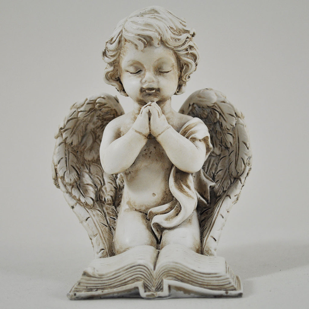 Cherub Angel Praying with Book Sculpture - Prezents