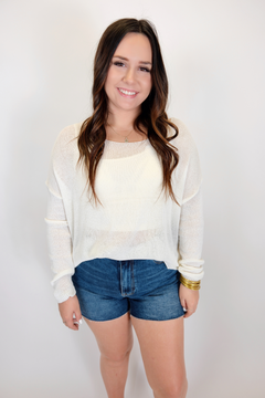 Kenzie Knit Sweater - White