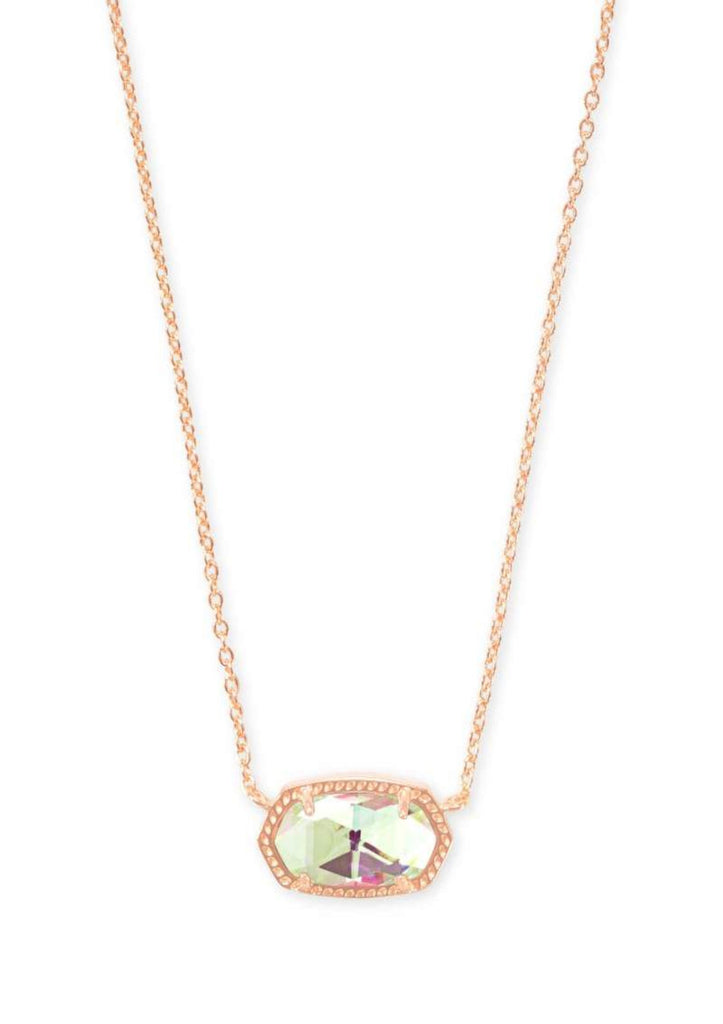 Elisa Gold Pendant Necklace in Rose Quartz | Kendra Scott